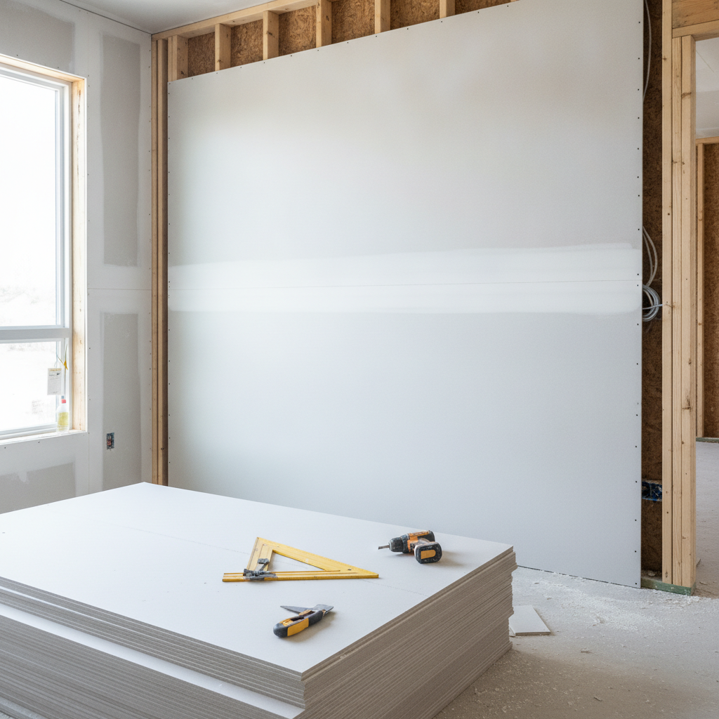 Drywall Installation - No Face and No Text